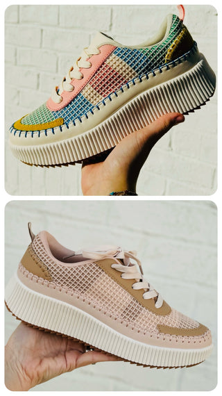 Classic Crochet Sneaker- CROCHET, FOOTWEAR, pink shoes, Shoes, sneaker, sneakers-Ace of Grace Women's Boutique