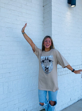 Rock N Roll Free Spirit Graphic Tee- clothing,graphic,graphic T-shirt,GRAPHIC TEE,Graphic Tees,graphic tshirt,oversized,OVERSIZED TEE,OVERSIZED TOP,Sale,Tops-Ace of Grace Women's Boutique