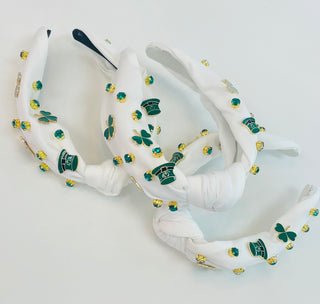 St. Paddy's Embellished Headband- Accessories,hair accessory,headband,headbands,RHINESTONE HEADBAND,Sale,Seasonal,st. paddy's,TOP KNOT HEADBAND-Ace of Grace Women's Boutique