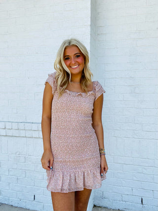 Blush Dainty Floral Dress- clothing,Dress,dresses & rompers,Easter,Easter dress,GRADUATION,GRADUATION DRESS,Party dress,summer dress-Ace of Grace Women's Boutique