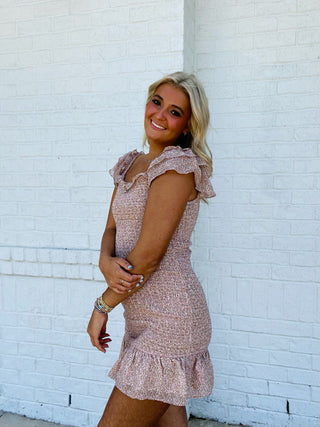 Blush Dainty Floral Dress- clothing,Dress,dresses & rompers,Easter,Easter dress,GRADUATION,GRADUATION DRESS,Party dress,summer dress-Ace of Grace Women's Boutique