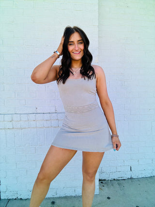Acid Wash Romper Dress- active,active romper,Athleisure,athlete,athletic,athletic dress,clothing,dresses & rompers,NEW,New arrival-Ace of Grace Women's Boutique