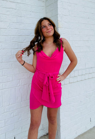 Candy Pink BodyCon Mini Dress- dress, Dresses & Rompers, flowy dress, pink, pink dress, Sale-Ace of Grace Women's Boutique