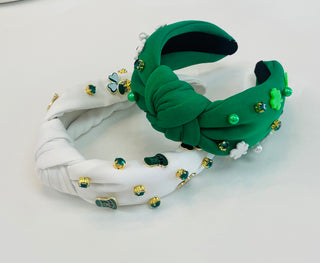 St. Paddy's Embellished Headband- Accessories,hair accessory,headband,headbands,RHINESTONE HEADBAND,Sale,Seasonal,st. paddy's,TOP KNOT HEADBAND-Ace of Grace Women's Boutique
