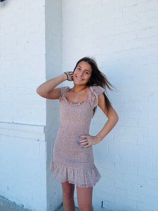 Blush Dainty Floral Dress- clothing,Dress,dresses & rompers,Easter,Easter dress,GRADUATION,GRADUATION DRESS,Party dress,summer dress-Ace of Grace Women's Boutique
