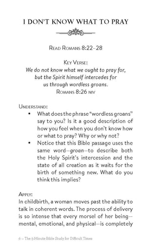 The 5-Minute Bible Study for Difficult Times- book,Books,Devotion,devotional,gifts-Ace of Grace Women's Boutique