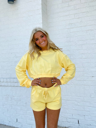 Long Sleeve Lounge Set | 2 colors- clothing, CREAM, Loungewear, Sets, YELLOW-Ace of Grace Women's Boutique