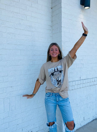 Rock N Roll Free Spirit Graphic Tee- clothing,graphic,graphic T-shirt,GRAPHIC TEE,Graphic Tees,graphic tshirt,oversized,OVERSIZED TEE,OVERSIZED TOP,Sale,Tops-Ace of Grace Women's Boutique