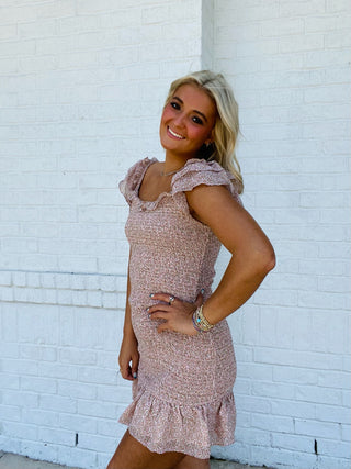 Blush Dainty Floral Dress- clothing,Dress,dresses & rompers,Easter,Easter dress,GRADUATION,GRADUATION DRESS,Party dress,summer dress-Ace of Grace Women's Boutique