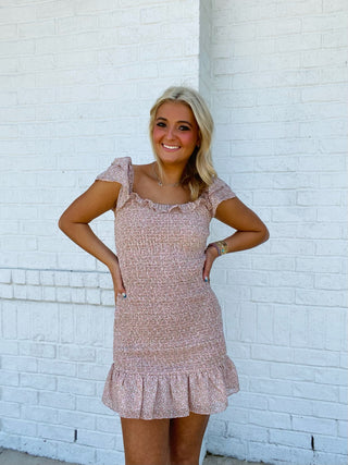 Blush Dainty Floral Dress- clothing,Dress,dresses & rompers,Easter,Easter dress,GRADUATION,GRADUATION DRESS,Party dress,summer dress-Ace of Grace Women's Boutique
