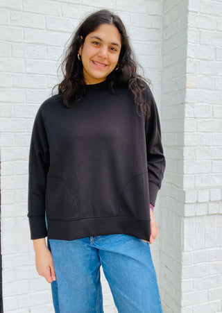 Soft Side Slit Pullover- clothing,Curvy,Extreme,New arrival,Softstream,Softstreme,Tops-Ace of Grace Women's Boutique