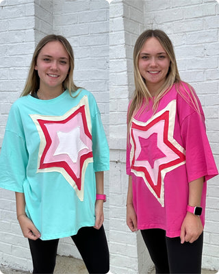Star Patch Oversized Tee