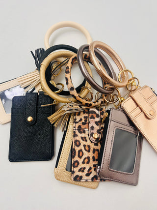Wallet Key Ring Bracelet- Accessories, bags, CHEETAH, CHEETAH PRINT, gifts, KEY, KEYCHAIN, KEYS, wallet-Ace of Grace Women's Boutique