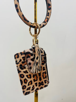 Wallet Key Ring Bracelet- Accessories, bags, CHEETAH, CHEETAH PRINT, gifts, KEY, KEYCHAIN, KEYS, wallet-Cheetah-Ace of Grace Women's Boutique