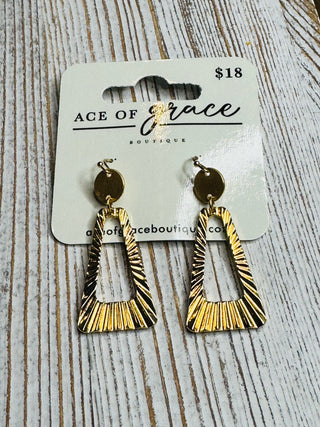 Gold Dangle Earrings- LIVESALE-Ace of Grace Women's Boutique