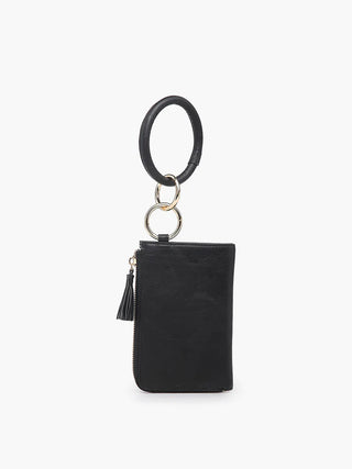 Liv Bangle Wristlet | 5 colors- Accessories, bags, beige wallet, black wallet, BROWN WALLET, gifts, LEATHER WALLET, wallet, WRISTLET-Black-Ace of Grace Women's Boutique