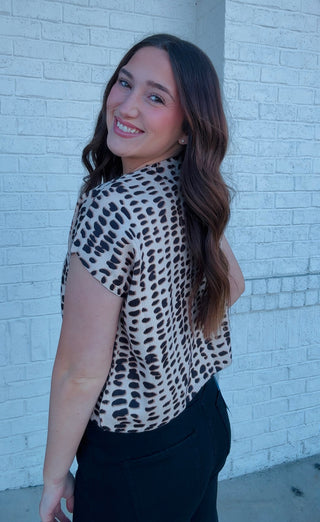 Leopard Print Sweater Top- animal,ANIMAL PRINT,black sweater,brown sweater,CHEETAH,CHEETAH SWEATER,cream sweater,Curvy,fuzzy sweater,knit sweater,leopard sweater,plus size sweater,SWEATER,sweater top,SWEATER VEST,sweaters,Tops-Ace of Grace Women's Boutique