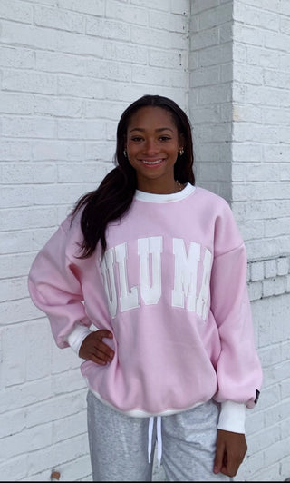 LULU MAC - Pink Color Block Sweatshirt- comfy sweatshirt,curv,Curvy,Lulu,Lulu mac,oversized sweatshirt,sweatshirt,SWEATSHIRTS,Sweatshorts,Tops-Ace of Grace Women's Boutique