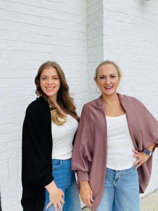 Scuba Cocoon Style Cardigan-Sweater- cardigan,COMFY,JACKET,Lulu,outerwear,Scuba,Tops-Ace of Grace Women's Boutique