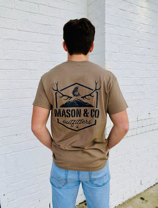 Mason & Co Logo Tee - Brown- clothing, graphic, Mason, men, MEN GIFTS, MEN'S SHIRT, mens, Mens Corner, MENS TSHIRT-Ace of Grace Women's Boutique