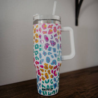 Pastel Leopard Tumbler with Straw- BRUMATE CUP,CUP,CUPS,GIFT,gift idea,GIFT IDEAS,GIFT SET,gifts,glitter tumbler,LEOPARD CUP,pink cup,STANLEY CUP,SWIG,swig cups,tumbler,TUMBLER 40 OZ,WINE CUP,Yeti-Ace of Grace Women's Boutique