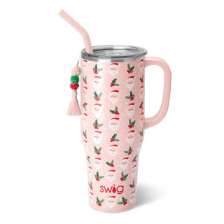 Holly Jolly Mega Mug (40 oz)- CHRISTMAS,CUP,CUPS,gifts,Seasonal,STANLEY CUP,SWIG,swig cups,swig life,SWIG MEGA MUG,SWIG MUG-Ace of Grace Women's Boutique