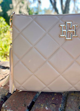 Caroline Hill - Madelyn Clutch/Crossbody Tan Quilted LD- bags,caroline hill,CAROLINE HILL PURSE,PURSE-Ace of Grace Women's Boutique