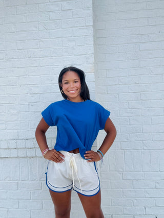 Two Tone Athletic Shorts- Athleisure,athletic,athletic shorts,Bottoms,clothing-Ace of Grace Women's Boutique