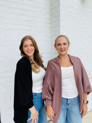Scuba Cocoon Style Cardigan-Sweater- cardigan,COMFY,JACKET,Lulu,outerwear,Scuba,Tops-Ace of Grace Women's Boutique