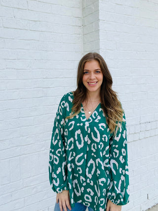 Long Sleeve Animal Print Top- animal,ANIMAL PRINT,FALL,fall clothes,fall transition,LONG SLEEVE,Tops-Ace of Grace Women's Boutique