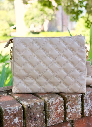 Ariana Quilted Crossbody - Nude- -Ace of Grace Women's Boutique