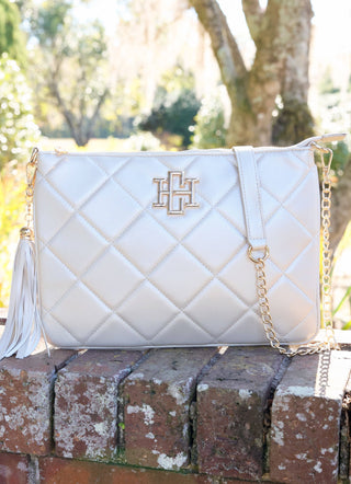 Caroline Hill - Madelyn Clutch/Crossbody - Pearl Quilted LD- -Ace of Grace Women's Boutique