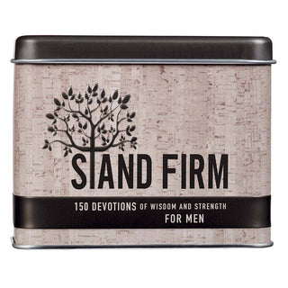 Cards in Tin Stand Firm- Bible,Christian,Devotion,devotional,GIFT,gift idea,GIFT IDEAS,GIFT SET,gifts,men,MEN GIFTS,MEN'S GIFTS,mens,Mens Corner,pray,PRAYER,prayer journal,Praying-Ace of Grace Women's Boutique