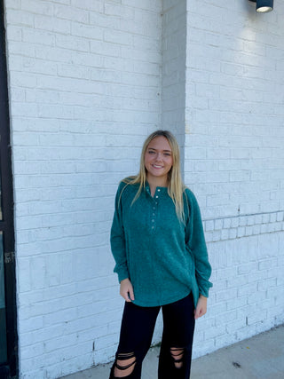 Oversized Henley Sweater- Curvy, Hacci, Henley, oversized, oversized sweater, oversized sweatshirt, OVERSIZED TEE, OVERSIZED TOP, SOFT, soft shirt, SOFT TEE, soft top, Softstream, Softstreme, Tops-Ace of Grace Women's Boutique