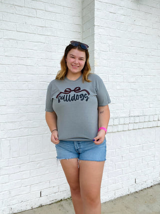 Mississippi Rivals Comfort Color T-Shirts- BULLDOGS,COMFORT COLOR,Comfortable,Curvy,dawgs,football,game,game day,Game day shirt,Mississippi,Mississippi state,ole miss,rebels,rivals,Seasonal,Tops-Ace of Grace Women's Boutique
