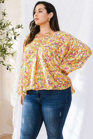 Ditsy Floral Print Top- clothing,Curvy,floral,floral pattern,floral print,FLORAL TOP,florals,Tops-Ace of Grace Women's Boutique