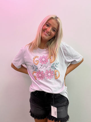 God is Good Graphic Tee- Curvy,God,graphic,graphic tshirt,Sale,Tops,TSHIRT-Ace of Grace Women's Boutique