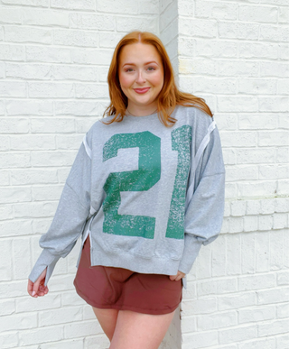 21 Varsity Pullover- 21, clothing, Free people, pullover, Tops, Varsity-Ace of Grace Women's Boutique