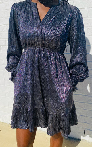 Sparkly Metallic Dress- black dress,church dress,dress,dresses & rompers,METALLIC,SPARKLE,SPARKLES,SPARKLY,SPARKLY DRESS-Ace of Grace Women's Boutique