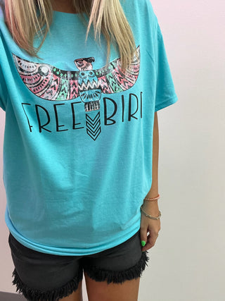 Free Bird Graphic Tee- Curvy, Free Bird, graphic, graphic T-shirt, GRAPHIC TEE, Graphic Tees, graphic tshirt, plus size graphic tee, Tops-Ace of Grace Women's Boutique