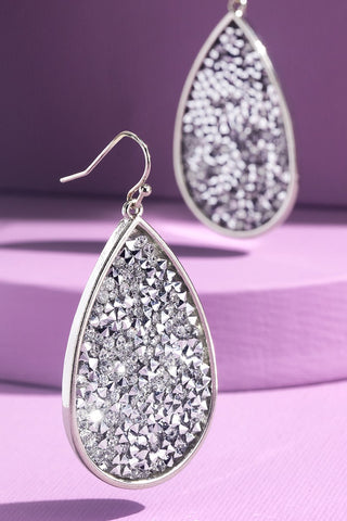 Sparkly Teardrop Earrings- Jewelry, LIVESALE, Sale-Ace of Grace Women's Boutique