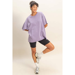 Oversized Mineral Wash T-Shirt- oversized,OVERSIZED TEE,OVERSIZED TOP,pink top,soft top,TOP,Tops,WORK TOP-Ace of Grace Women's Boutique