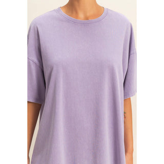 Oversized Mineral Wash T-Shirt- oversized,OVERSIZED TEE,OVERSIZED TOP,pink top,soft top,TOP,Tops,WORK TOP-Ace of Grace Women's Boutique