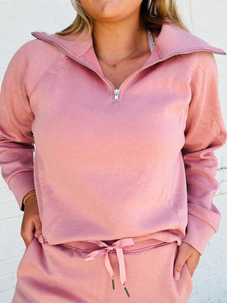 Quarter Zip Pullover & Jogger Set- 2 piece set,active set,FALL,half zip,JOGGER SET,LOUNGE SET,Loungewear,Lulu,MATCHING,MATCHING SET,Quarter,SET,Sets,TWO PIECE SET,zip up-Ace of Grace Women's Boutique