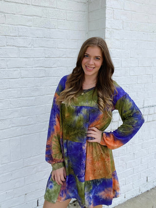 Tie Dye Knit Tiered Dress- clothing,Curvy,dress,dresses & rompers,SOFT,Softest,TIE DYE,tie dye dress-Ace of Grace Women's Boutique