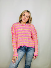 Multi-Colored Cheveron Weave Sweater