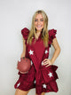 Ruffle Sleeve Star Sequin Dress | 2 Colors- dress, flowy dress, football, game day, game day dress, game days, sequin dress, tiered dress-Ace of Grace Women's Boutique