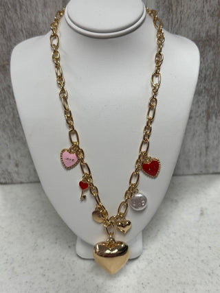 Heart Charm Necklace- -Ace of Grace Women's Boutique