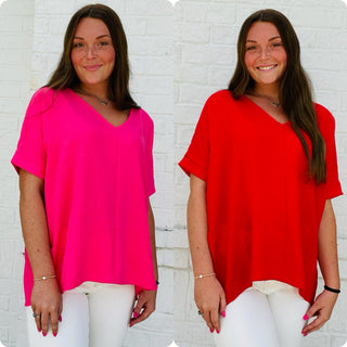 V-Neck Dolman Top- Curvy, Perfect for work, Tops, work, WORK SHIRT, WORK TOP, WOVEN, WOVEN TOP-Ace of Grace Women's Boutique