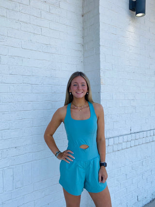 One Piece Cut Out Athletic Romper- Athleisure, athlete, athletic, athletic one piece, athletic romper, clothing, dresses & rompers, Free people, Runsie-Ace of Grace Women's Boutique